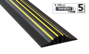 30mm garage door threshold seal kit with images of GaraDry adhesive and 5 year warranty