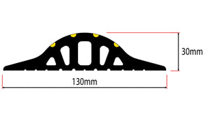 Illustration of the dimensions of a 30mm garage door threshold seal