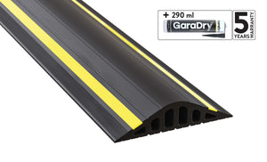 40mm Garage door water barrier kit with images of GaraDry adhesive and 5 year warranty