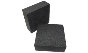 Two foam side block inserts on a white background